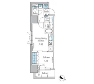 パークアクシス小伝馬町【12階】の間取り