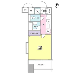 プロスペクト・グラーサ広尾【6階】の間取り