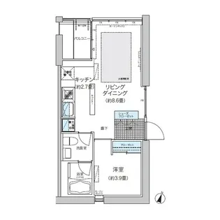 ガーデニエール砧ウエスト【4階】の間取り