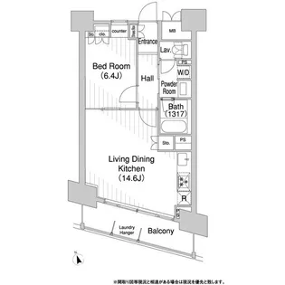 コンフォリア芝浦バウハウス【10階】の間取り