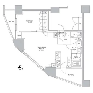 コンフォリア渋谷WEST【10階】の間取り