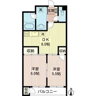 ロゼ下目黒【1階】の間取り