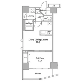 グランカーサ三ノ輪【4階】の間取り
