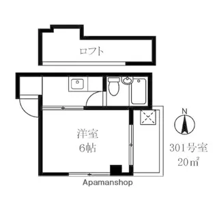 松林堂SK第6マンション【3階】の間取り