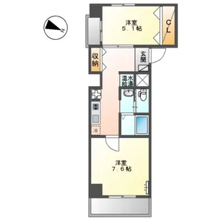 アリウス川崎【8階】の間取り