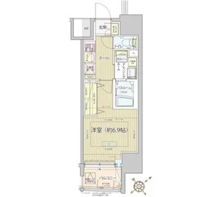 レビスタ白金高輪【6階】の間取り