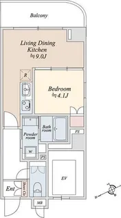 リバーパーク門前仲町【6階】の間取り