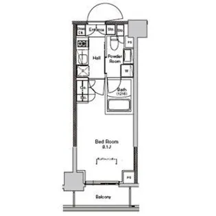 プラウドフラット門前仲町Ⅴ【5階】の間取り