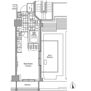パークハビオ門前仲町【13階】の間取り