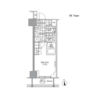 パークハビオ門前仲町【8階】の間取り