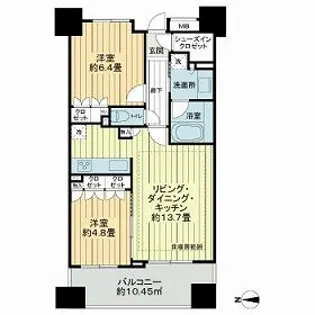 リビオ初台アリアフォート【0403号室】の間取り