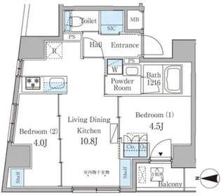パークルール神田司町ロンド【10階】の間取り