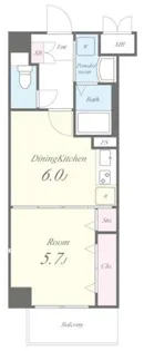 リバーサイドプレーヌ【5階】の間取り