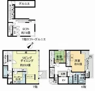 ARTEMIS MINAMI AZABU【7階】の間取り