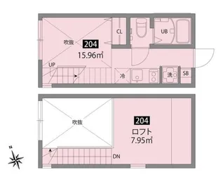 チトフナアパートメント【2階】の間取り