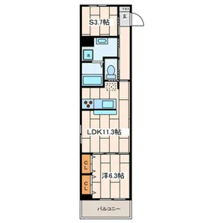 Iランド川崎【10階】の間取り
