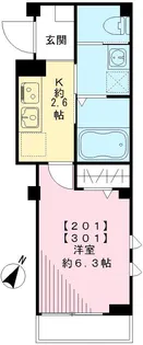 PLAT RIZIERE プラト リジエール【201号室号室】の間取り