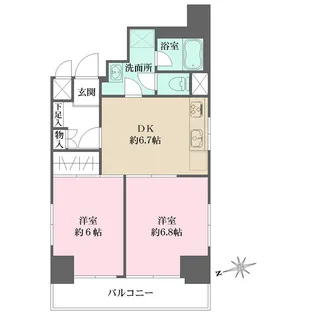 シティ田町【5階】の間取り