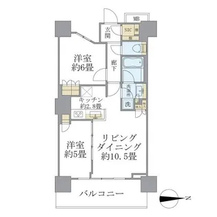 浅草タワー【23階】の間取り
