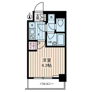 アムス門前仲町 富岡【6階】の間取り