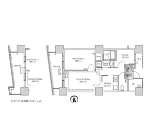 アクティ汐留【27階】の間取り