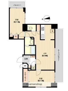 スパッジオ上野東【10階】の間取り