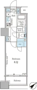 ルビア赤坂【7階】の間取り