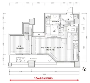 ドゥーエ銀座イーストⅠ【12階】の間取り