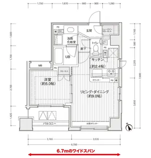 ドゥーエ銀座イーストⅠ【0203号室】の間取り