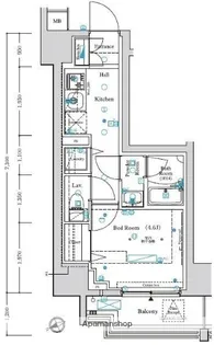 東京都品川区東五反田5丁目【マンション】の間取り