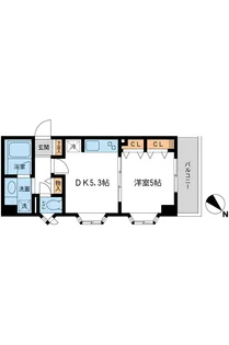 ルクレ初台【0201号室】の間取り