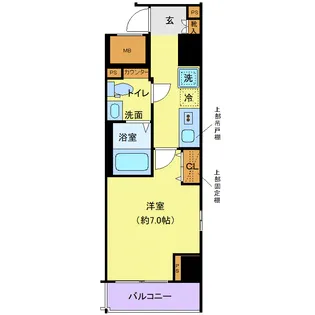 クレヴィスタ蒲田【8階】の間取り