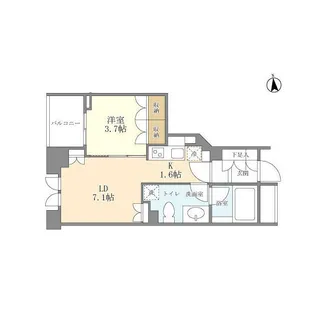 シティハウス東京新橋【0612号室】の間取り