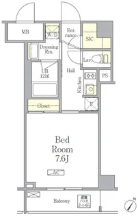 パークペルル池尻【2階】の間取り