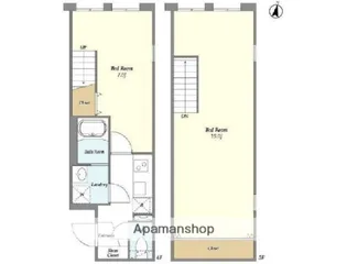 1DKの間取り画像