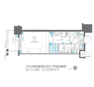 ZOOM秋葉原EAST【4階】の間取り