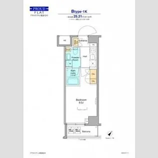 プラウドフラット根津谷中【5階】の間取り