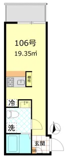 ベルエクラ蒲田【1階】の間取り