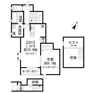 1LDKの間取り画像