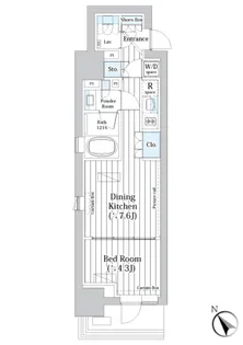 ライオンズフォーシア築地ステーション【2階】の間取り