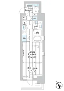 ライオンズフォーシア築地ステーション【6階】の間取り
