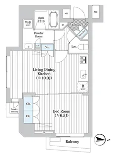 プレール・ドゥーク新宿WEST【6階】の間取り