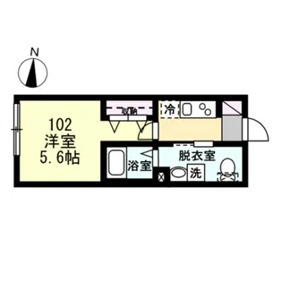 スピカ武蔵中原【1階】の間取り