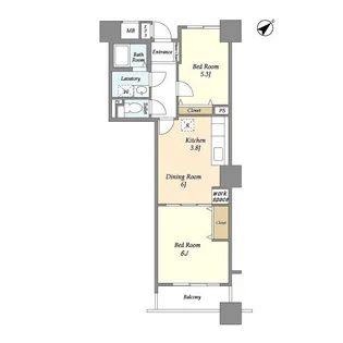 晴海アーバンプラザ【10階】の間取り