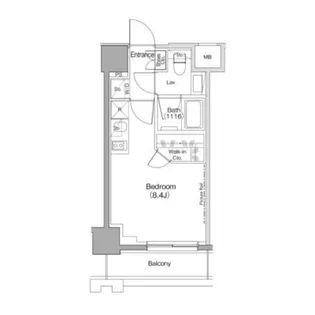 ザ・パークハビオ目黒レジデンス【2階】の間取り