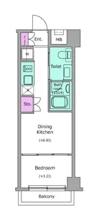 レジディア新宿イースト【4階】の間取り