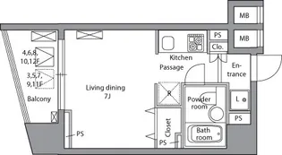 レジディア神田岩本町【4階】の間取り