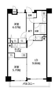 レジディア三軒茶屋Ⅱ【5階】の間取り