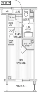 レジディア笹塚Ⅱ【1階】の間取り