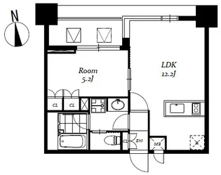 レジディア日本橋馬喰町Ⅲ【5階】の間取り